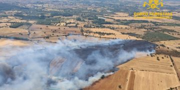 Fiamme a Calangianus e Gonnosfanadiga: in azione gli elicotteri del Corpo Forestale