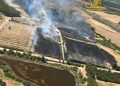 Fiamme a Olmedo, in azione l’elicottero del Corpo Forestale