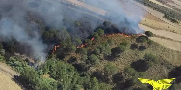 Arrestato un 78enne per incendio doloso nel Cagliaritano