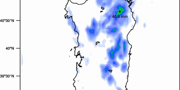 Dal pomeriggio piogge e rovesci sulla Sardegna, allerta meteo sull’isola