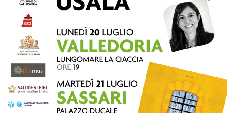 Il 20 e 21 luglio, Valeria Usala presenta rispettivamente a Valledoria e a Sassari il suo nuovo romanzo