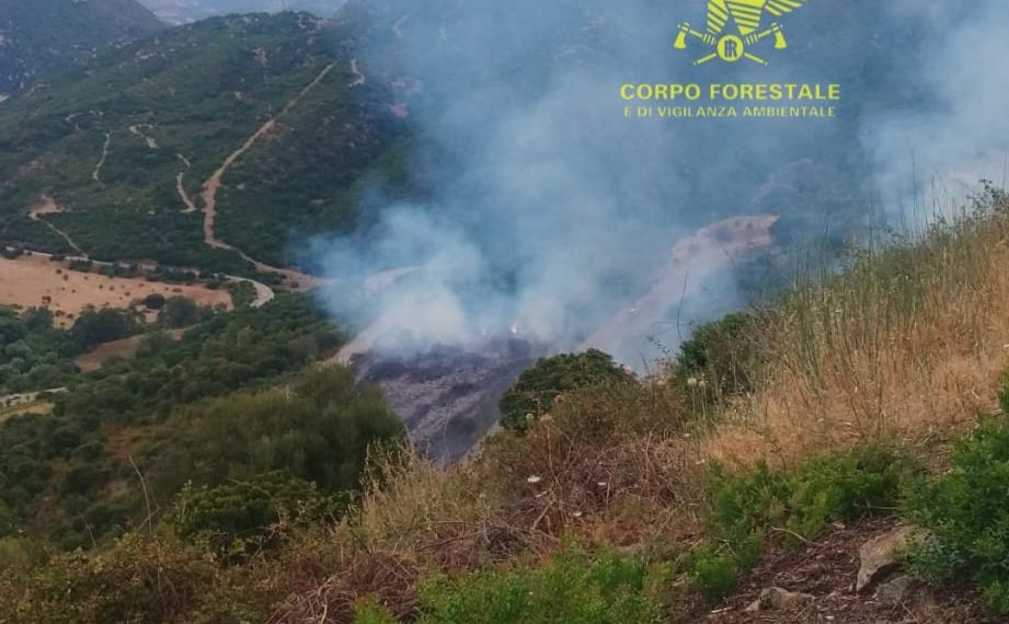 Fiamme a Goni, in azione un elicottero