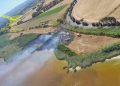 Incendio a Sorso, le fiamme nello stagno di Platamona