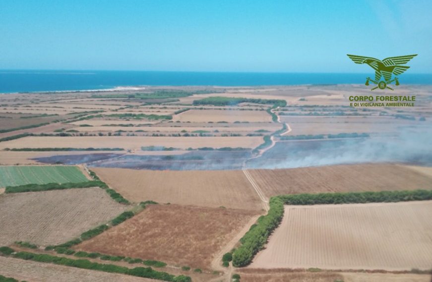 Fiamme a Lotzorai e Cabras, in azione mezzi aerei sugli incendi