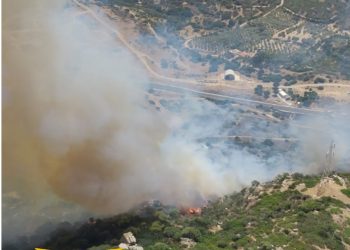 Fiamme a Burgos, vasto incendio: impegnati sul posto tre mezzi aerei