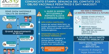 Obbligo vaccinale pediatrico e dati nascosti dallo Stato: la denuncia del Comitato di Scopo per la Tutela della Salute Pubblica (2CS)