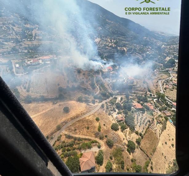 Fiamme a Ozieri, in azione due elicotteri della Forestale