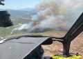 Fiamme a Padru e Pimentel: in azione canadair ed elicotteri
