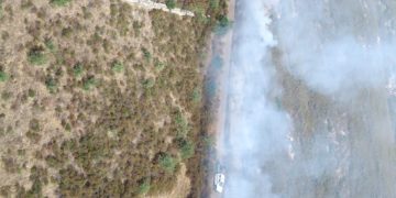 Fiamme a San Basilio, presente l’ elicottero della Forestale