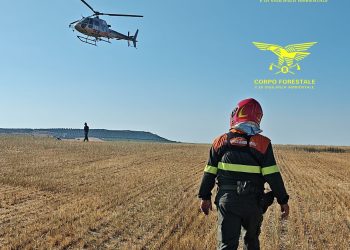 Fiamme a Florinas, in azione due elicotteri