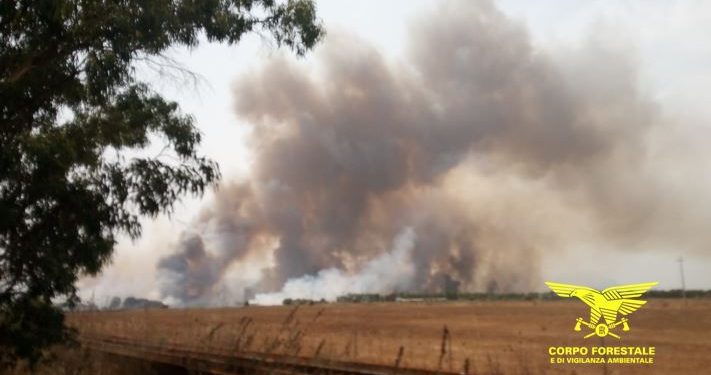 Fiamme a Tortolì, in azione l’ elicottero della Forestale