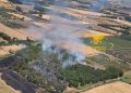 Fiamme a Serramanna, in azione l’ elicottero della Forestale