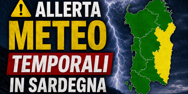 Temporali nel pomeriggio in Sardegna, allerta meteo per maltempo