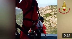 Intervento di soccorso per due turisti francesi sui monti di Capoterra