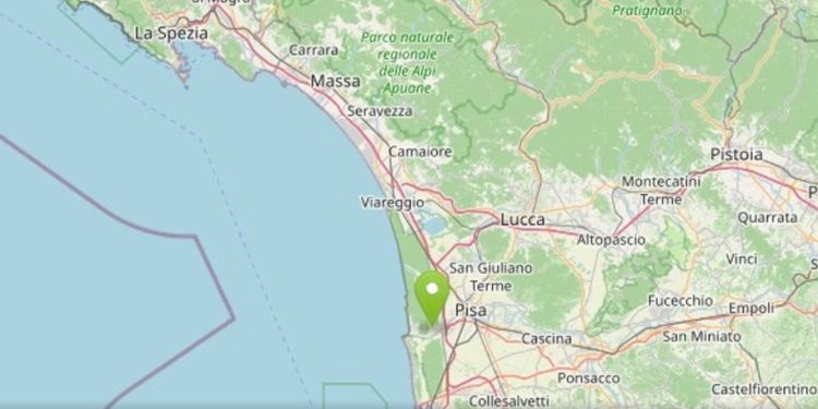Scossa di terremoto a pochi chilometri da Pisa: magnitudo 4.3