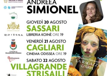 La scrittrice rumena Andreea Simionel in tour nell’Isola dal 20 al 22 agosto con il suo romanzo
