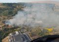 Incendio a Thiesi, sul posto l’elicottero della Forestale
