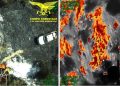 Fiamme a Bortigiadas, in azione un elicottero