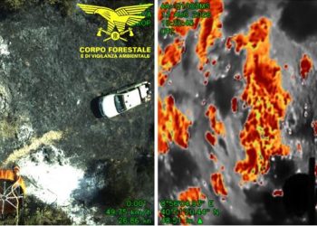 Fiamme a Bortigiadas, in azione un elicottero