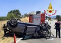 Anela, auto si ribalda ed esce di strada: un ferito