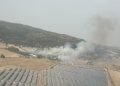 Vasto incendio a Giave, tre elicotteri in azione