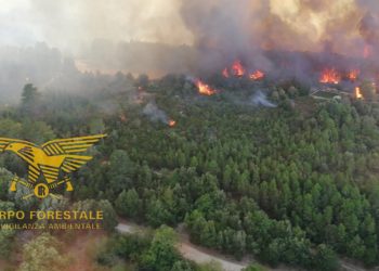 Fiamme ad Arzana, tre elicotteri sul posto