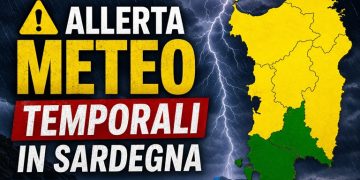Temporali e rovesci pomeridiani, allerta meteo in Sardegna