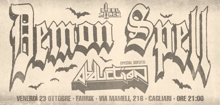 Musica, a Cagliari arrivano i catanesi Demon Spell: concerto al Fabrik il 23 ottobre