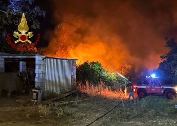 Paura nella notte a Nughedu Santa Vittoria: fiamme vicine all’ abitato