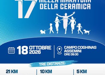Il 18 ottobre ad Assemini torna la Mezza Maratona della Ceramica