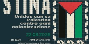 “Unidos cun sa Palestina contro ogni colonizzazione” manifestazione a Bosa Marina il 22 agosto