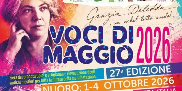 Ritorna a Nuoro “Voci di maggio”, edizione 2026 dedicata a Grazia Deledda
