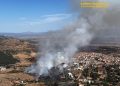 Fiamme a Macomer, in azione due elicotteri