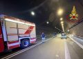 Incendio di un’autovettura nella galleria “Murtineddu” sulla SS 125 Var