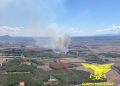 Fiamme a Pabillonis, in azione l’elicottero della Forestale
