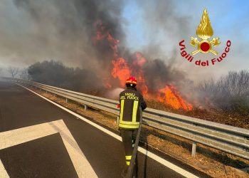 Vasto incendio a Olbia, in azione elicotteri e un canadair