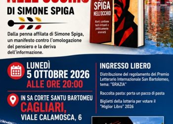 Cagliari, il 5 ottobre presentazione del libro del giornalista Simone Spiga “La Spiga nell’Occhio”