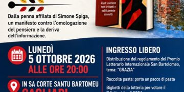 Cagliari, il 5 ottobre presentazione del libro del giornalista Simone Spiga “La Spiga nell’Occhio”
