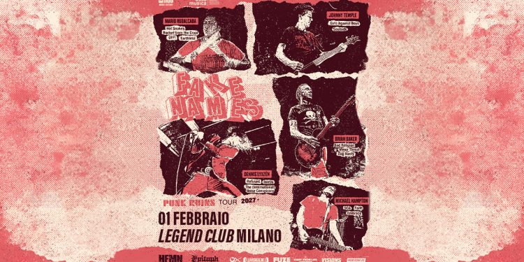 Fake Names: la all-star band del punk hardcore in Italia per la prima volta nel 2027