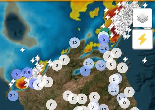 Temporali sul nord Sardegna, oltre 20 mm a La Maddalena: allagamenti anche a Sassari