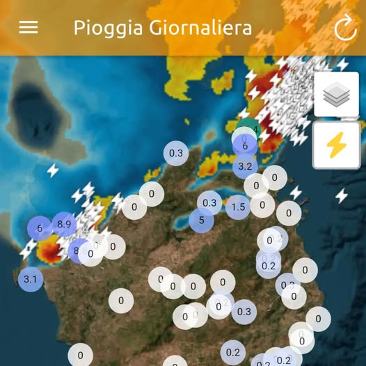 Temporali sul nord Sardegna, oltre 20 mm a La Maddalena: allagamenti anche a Sassari