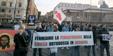 Roma, manifestazione contro la persecuzione della chiesa ortodossa in Ucraina