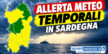 Temporali e rovesci in Sardegna, allerta meteo nell’isola