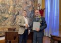 Cagliari, il comandante provinciale della Guardia di Finanza Gaetano Cutarelli in visita a Palazzo Bacaredda