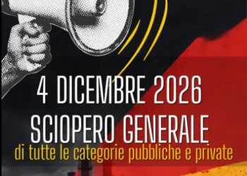 Sciopero generale 4 dicembre, l’Sgb, Cub e altri sindacati di base in piazza a Roma: delegazione partirà dalla Sardegna