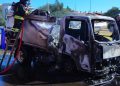 In fiamme autocompattatore a Selargius