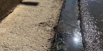 Maxi perdita d’acqua ad Assemini