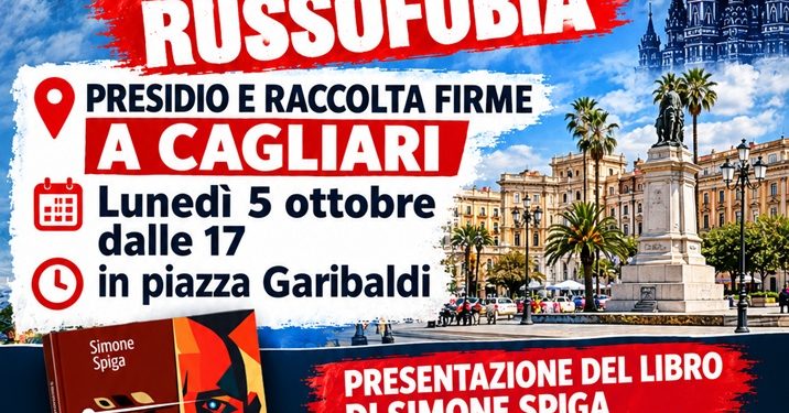 Amicizia Sardegna Russia il 5 in piazza: “La Questura vieta il Bastione, presidio spostato in piazza Garibaldi”