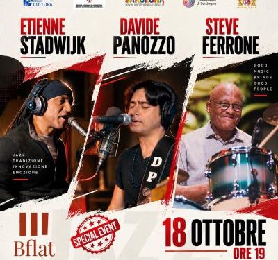 Davide Pannozzo, Steve Ferrone e Etienne Stadwijk a Cagliari il 18 ottobre
